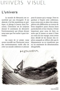 Description de l'univers du projet Metanoia